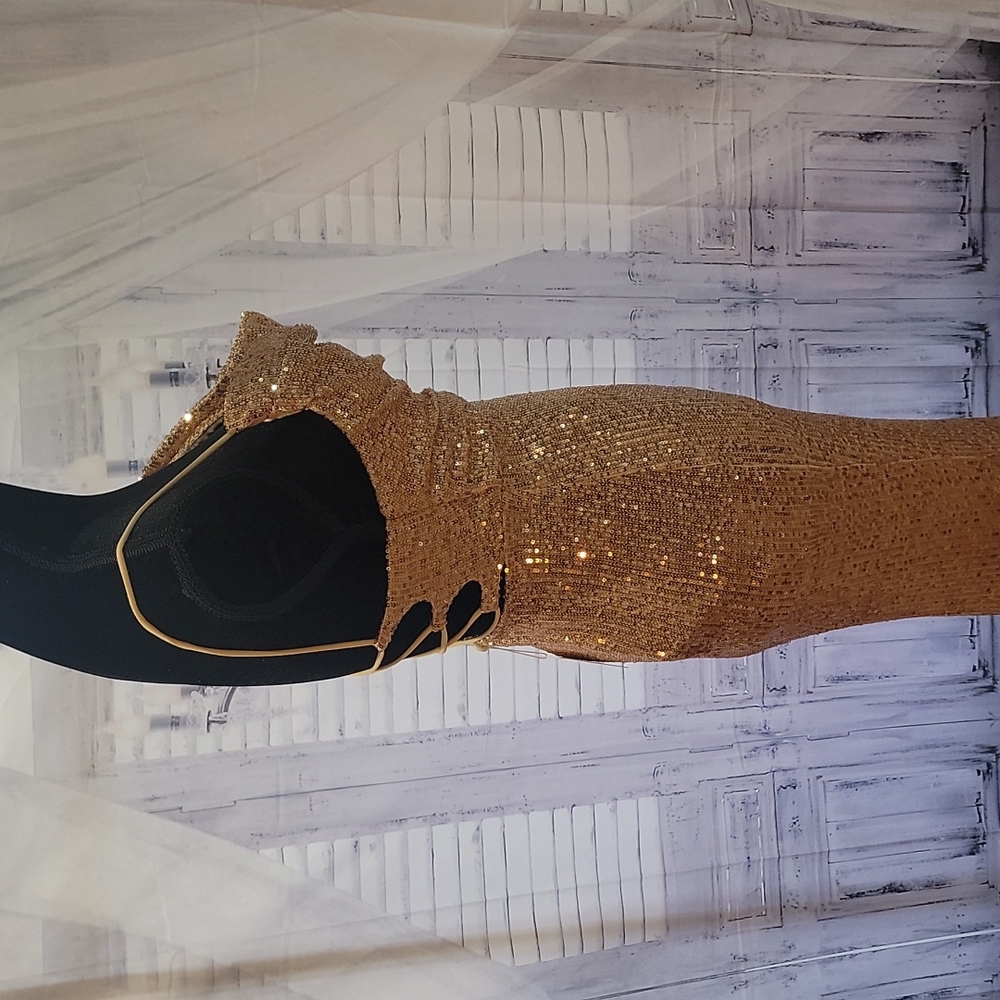 Gold sparkle maxi dress - Picture 5 of 9